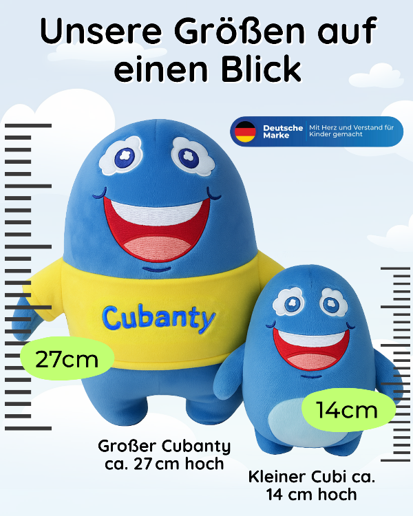Cubanty_Kuscheltier_Traumzauber Set im Geschenkkarton: Cubanty 27 cm, Autogrammkarte, Ausmalbild und gratis Traumreise Kuschelwald
