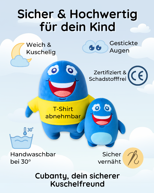 Sicher und Hochwertig - die Kuscheltier Cubi und Cubanty