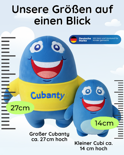 Cubanty_Kuscheltier_Traumzauber Set im Geschenkkarton: Cubanty 27 cm, Autogrammkarte, Ausmalbild und gratis Traumreise Kuschelwald